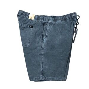 Prana Canyon Camp Shorts Mens XXL Corduroy Elastic‎ Waist (36-38) Pigment Dyed